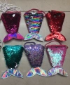 Coin purse, plush mermaid tail, mermaid sequined shoulder bag, coin purse, mermaid tail wallet, single-shoulder bag Specification image